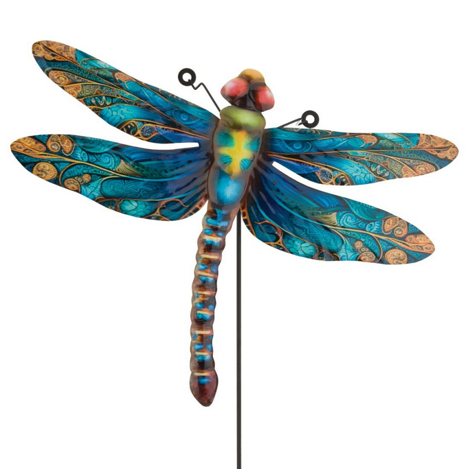 Blue Dragonfly Garden Stake