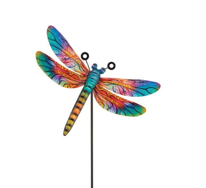 Multi Color Dragonfly Garden Stake