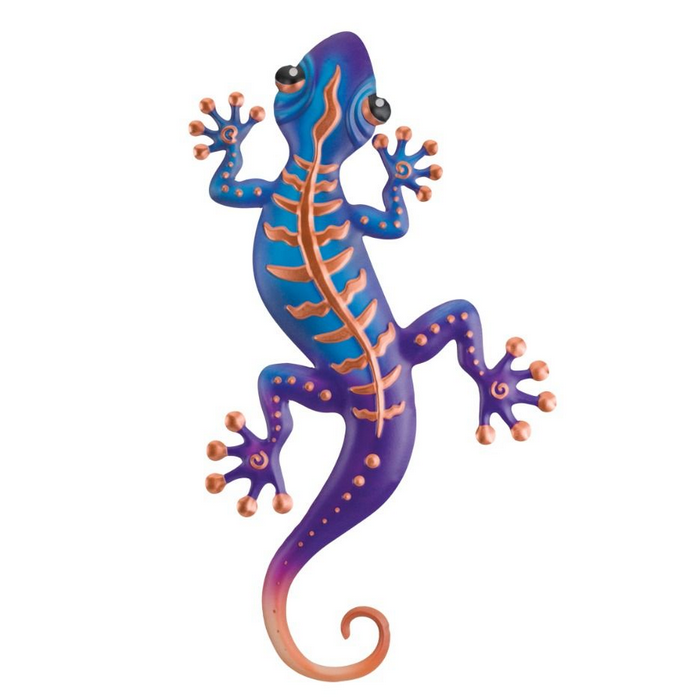 Copper Stripe Gecko Wall Decor