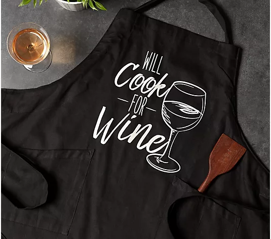 Will Cook For Wine Apron