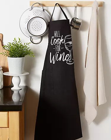 Will Cook For Wine Apron