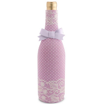 Lavender Lace Neoprene Wine Bottle Koozie