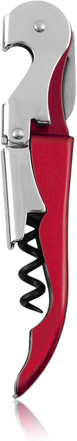 TrueTap Metallic Red Double Hinged Waiter’s Corkscrew