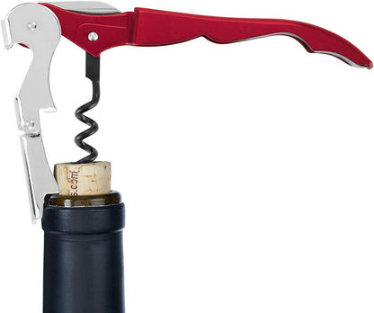 TrueTap Metallic Red Double Hinged Waiter’s Corkscrew