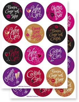 Drink Glass ID Stickers