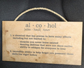 al * co * hol Retro Vintage Wooden Sign