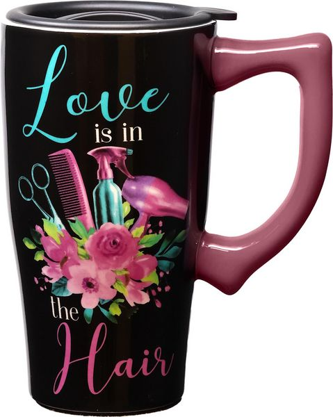 Love Is In The Hair Travel Mug