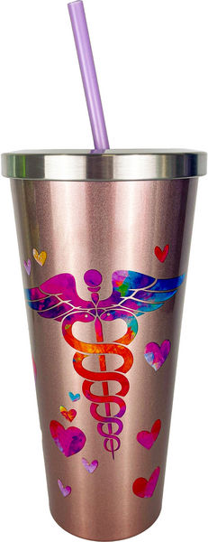 Nurse Tumbler with Straw