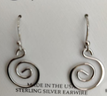 Playful Coil Spirit by Silver Forest Earrings