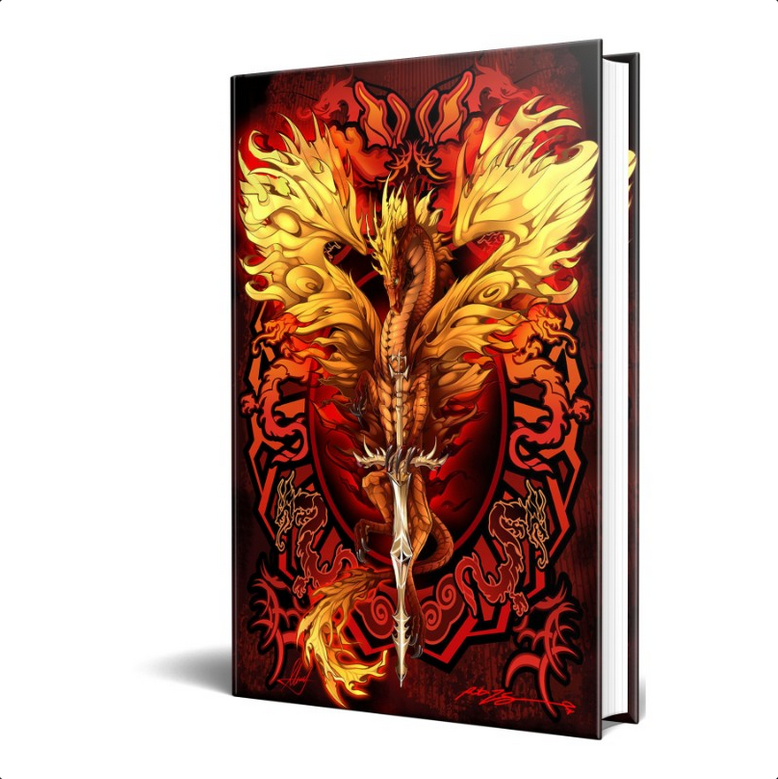 Flame Blade Dragon Embossed Journal