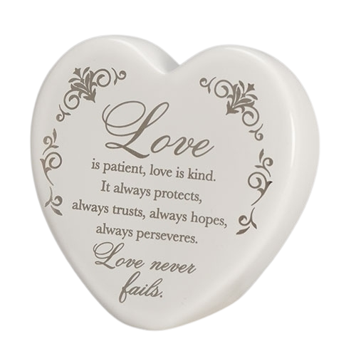 Love is Patient Ceramic Heart