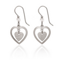 Silver Forest Silver Heart in Open Heart Earrings