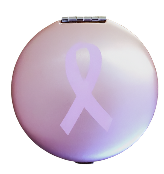 Pink Ribbon Dual Compact Mirror