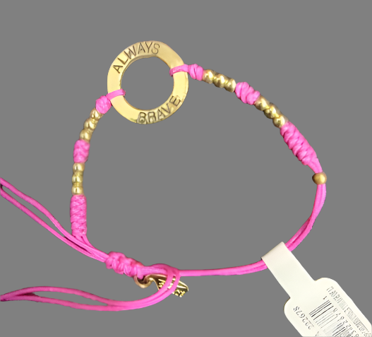 Always Brave Circle Cancer Bracelet