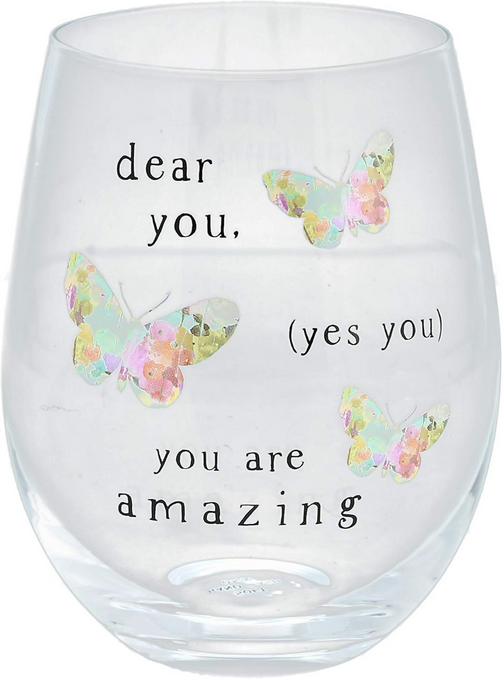 Dear You Stemless Wine Glass