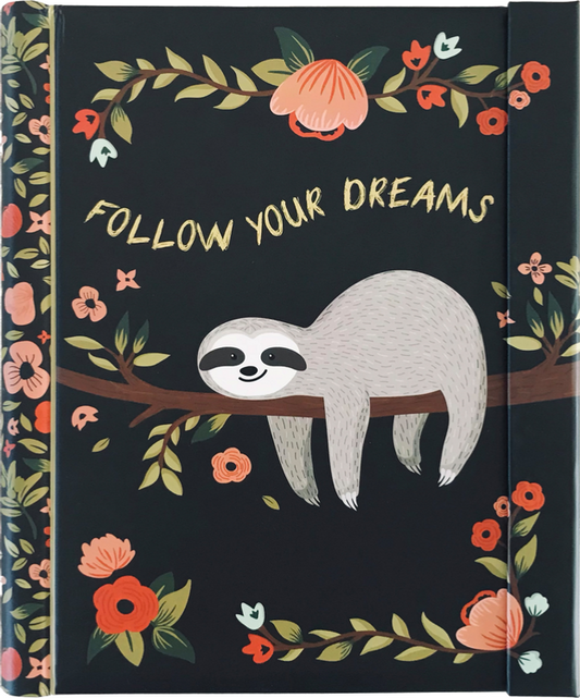 Follow Your Dreams Large Journal - Sloth