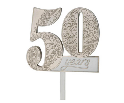 50th Anniversary Cake Pick