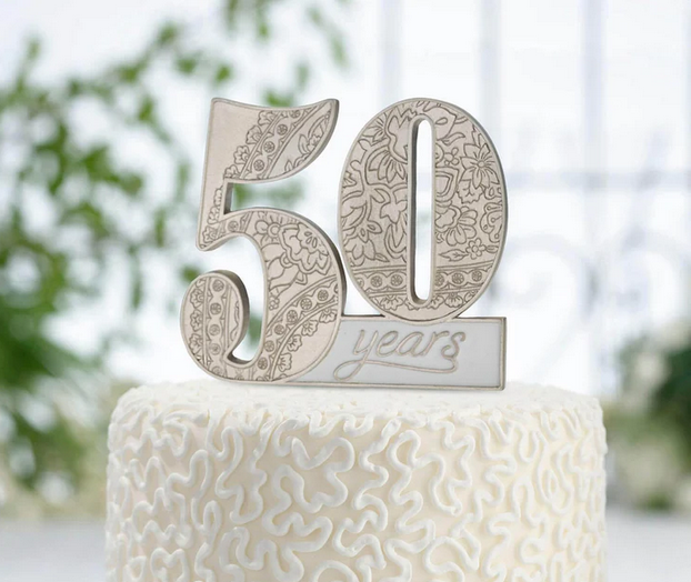 50th Anniversary Cake Pick