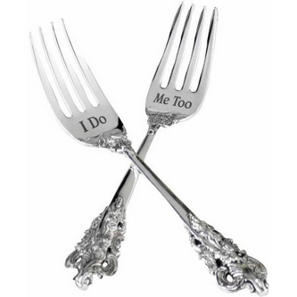 I Do & Me Too Wedding Forks Set