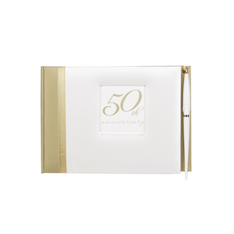 50th Anniversary Guest Book With Pen