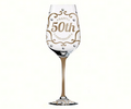 Happy 50th Anniversary Wine Glass