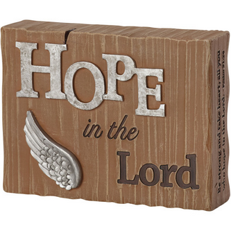 Hope In the Lord Desk Plaque