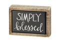 Simply Blessed Small Box Sign