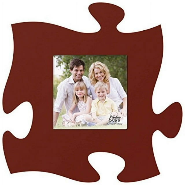 Cranberry Red Photo Frame Puzzle Piece