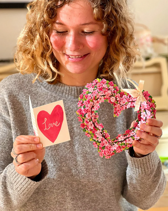 Mini Cherry Blossom Heart FreshCut Paper - Pop Up Flower Bouquet