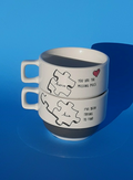 You Are The Missing Piece His and Hers Stackable Mug Set