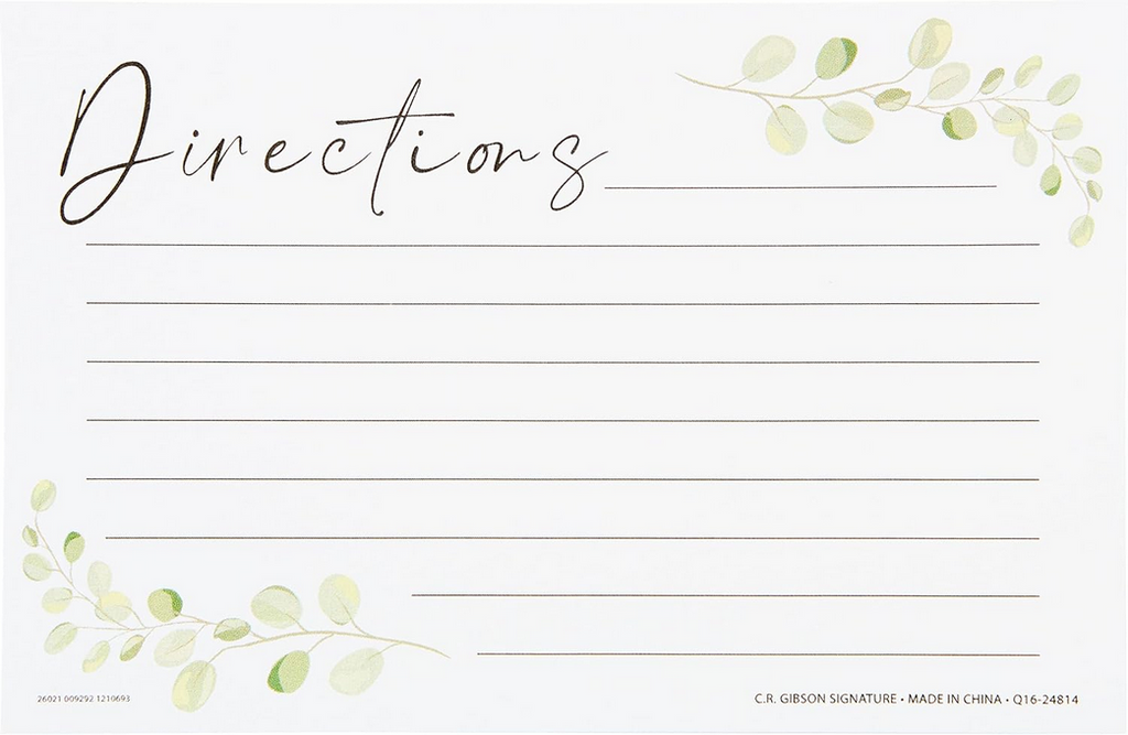 Wedding Shower Recipe Cards and Invite Enclosure Cards