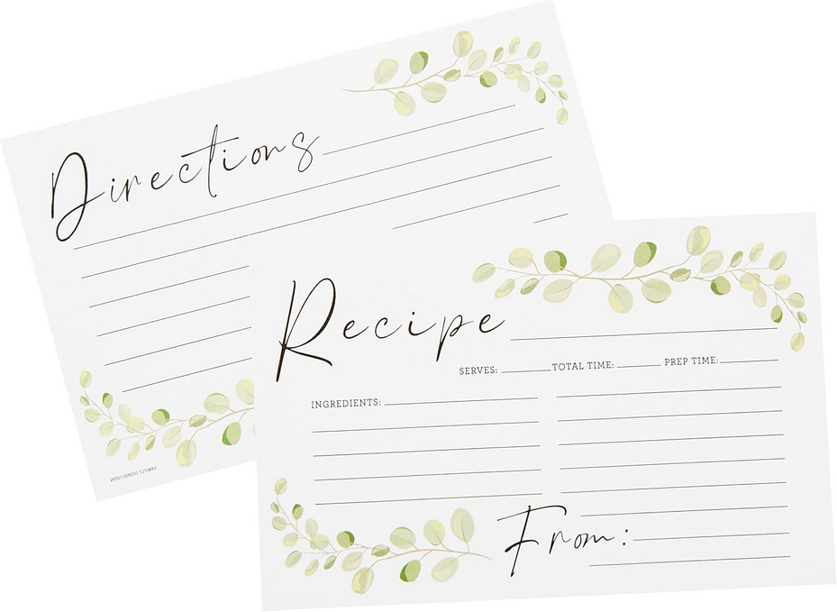 Wedding Shower Recipe Cards and Invite Enclosure Cards