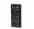 Love Rules Wooden Box Sign