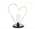 Metal Tabletop Heart with LED Lightstring Bulb