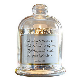 Let Your Light Shine Cloche Dome Candleholder