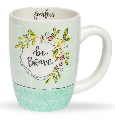 Be Brave/Fearless Sculpted Mug