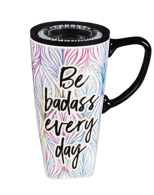 Be Badass Everyday Ceramic Travel Mug