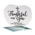 Thankful For You Glass Heart Stand