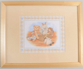 Cherished Teddies Bear in Basket Large Framed Print