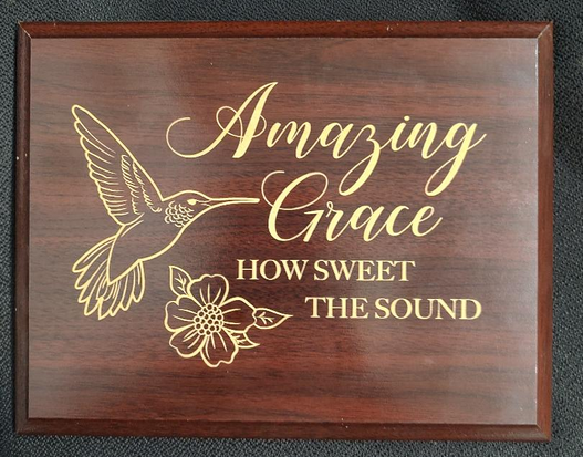 Amazing Grace Wooden Sign