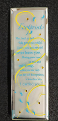 Footprints Glass Plaque