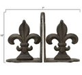 Cast Iron Fleur de Lis Book Ends