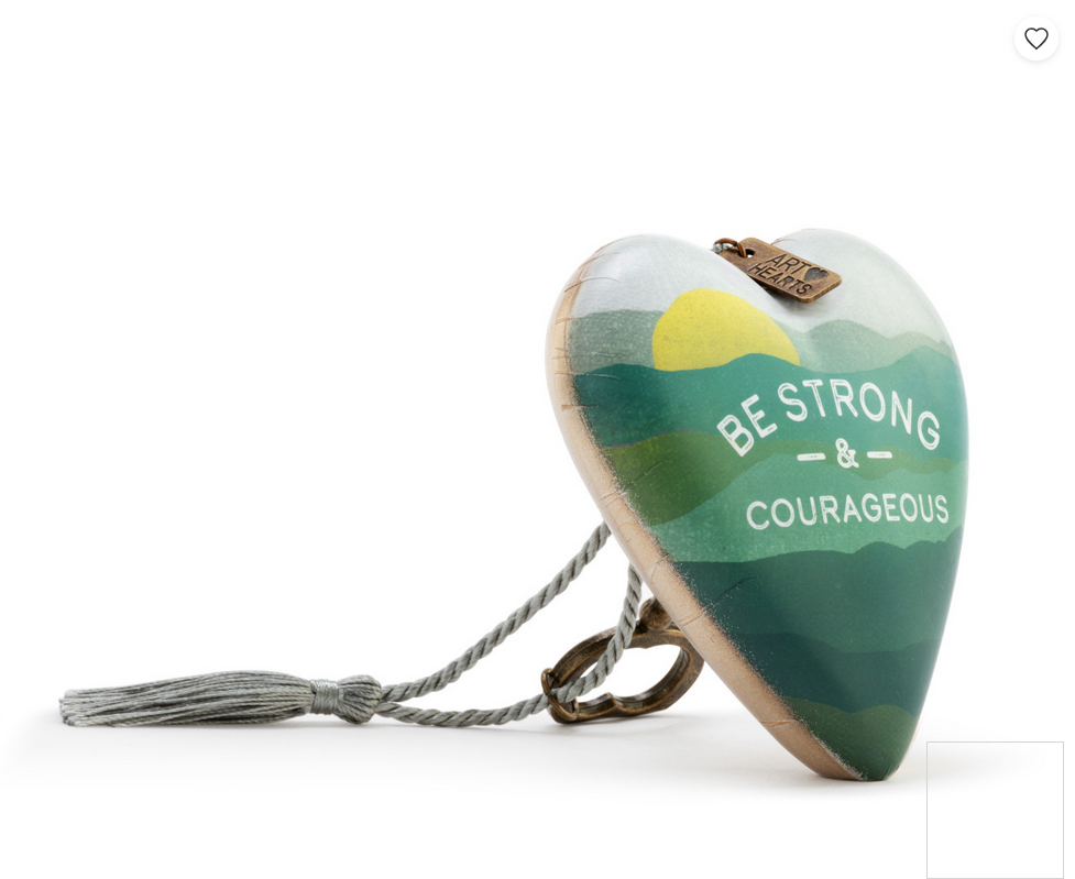 Be Strong & Courageous Art Heart