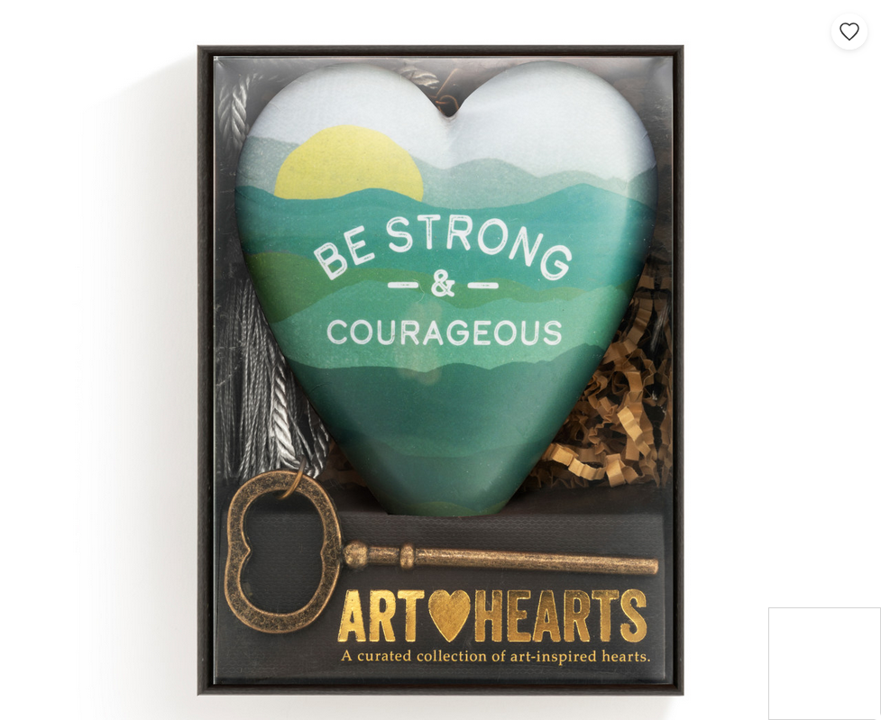Be Strong & Courageous Art Heart