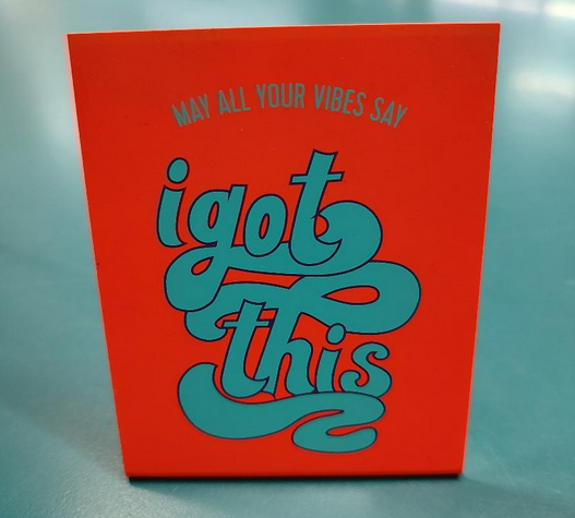 May All Your Vibes Say I Got This Small Easel Desk Sign