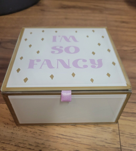 I'm So Fancy Glass Trinket Box