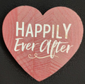 Happily Ever After Small Wood Heart