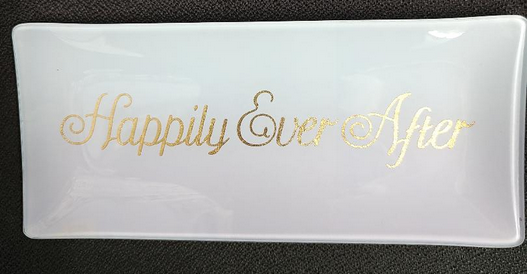 Happily Ever After Glass Tray