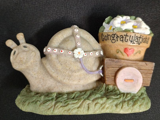 Congratulations Snail Figurine