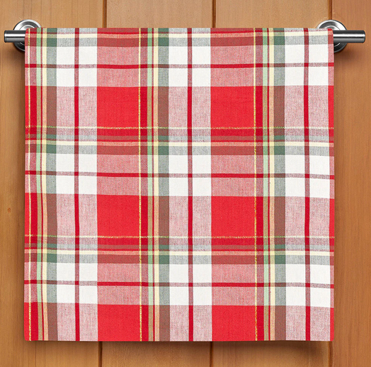Holiday Plaid Tea Towel